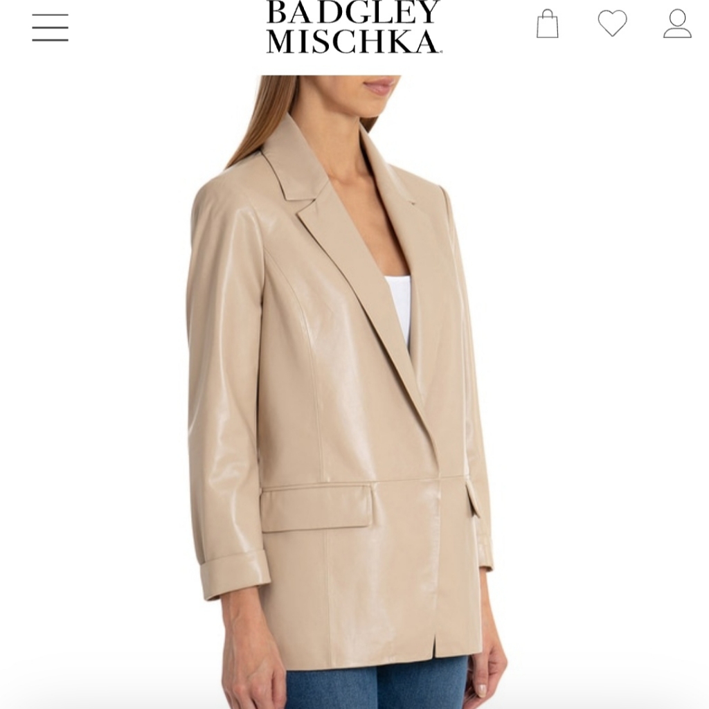 - Badgley Mischka Leather Blazer Xl